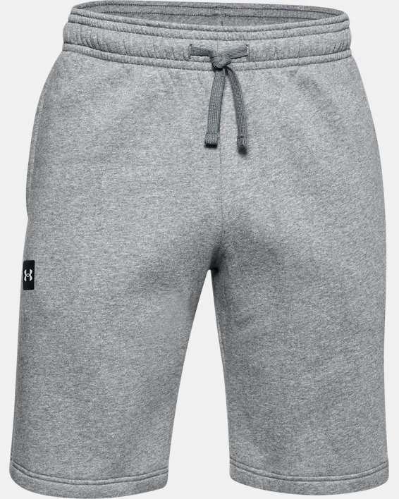 Pantalón corto de tejido Fleece UA Rival para hombre, Gray, pdpMainDesktop image number 4